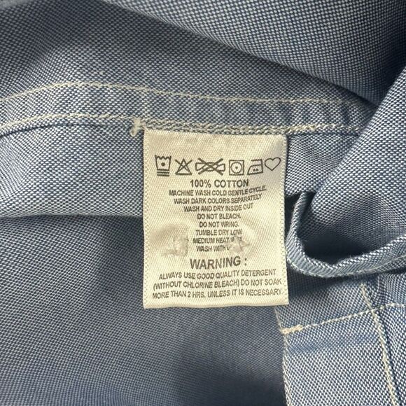 Batch Utility Oxford Shirt Workwear Long Sleeve Button Up Large - Picture 6 of 9